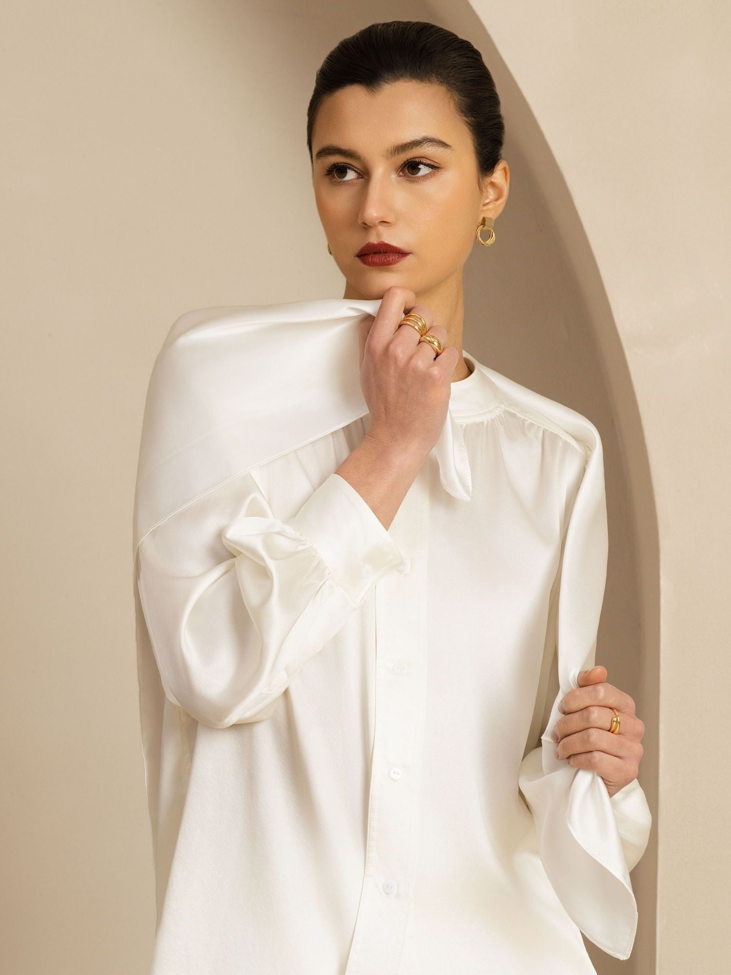 Pure Silk Classic  Elegant Square Scarf - Size 90x90cm