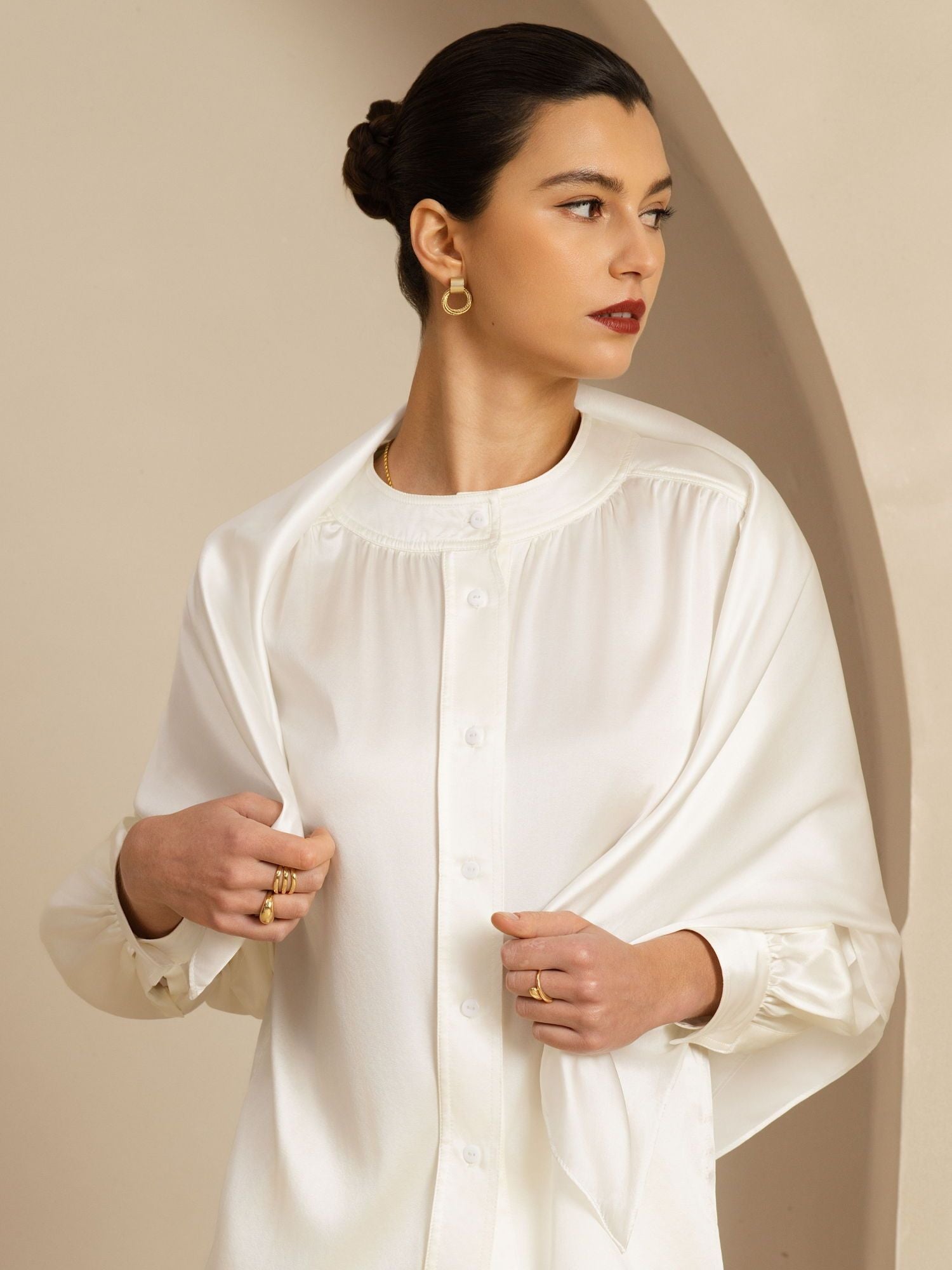 Pure Silk Classic  Elegant Square Scarf - Size 90x90cm