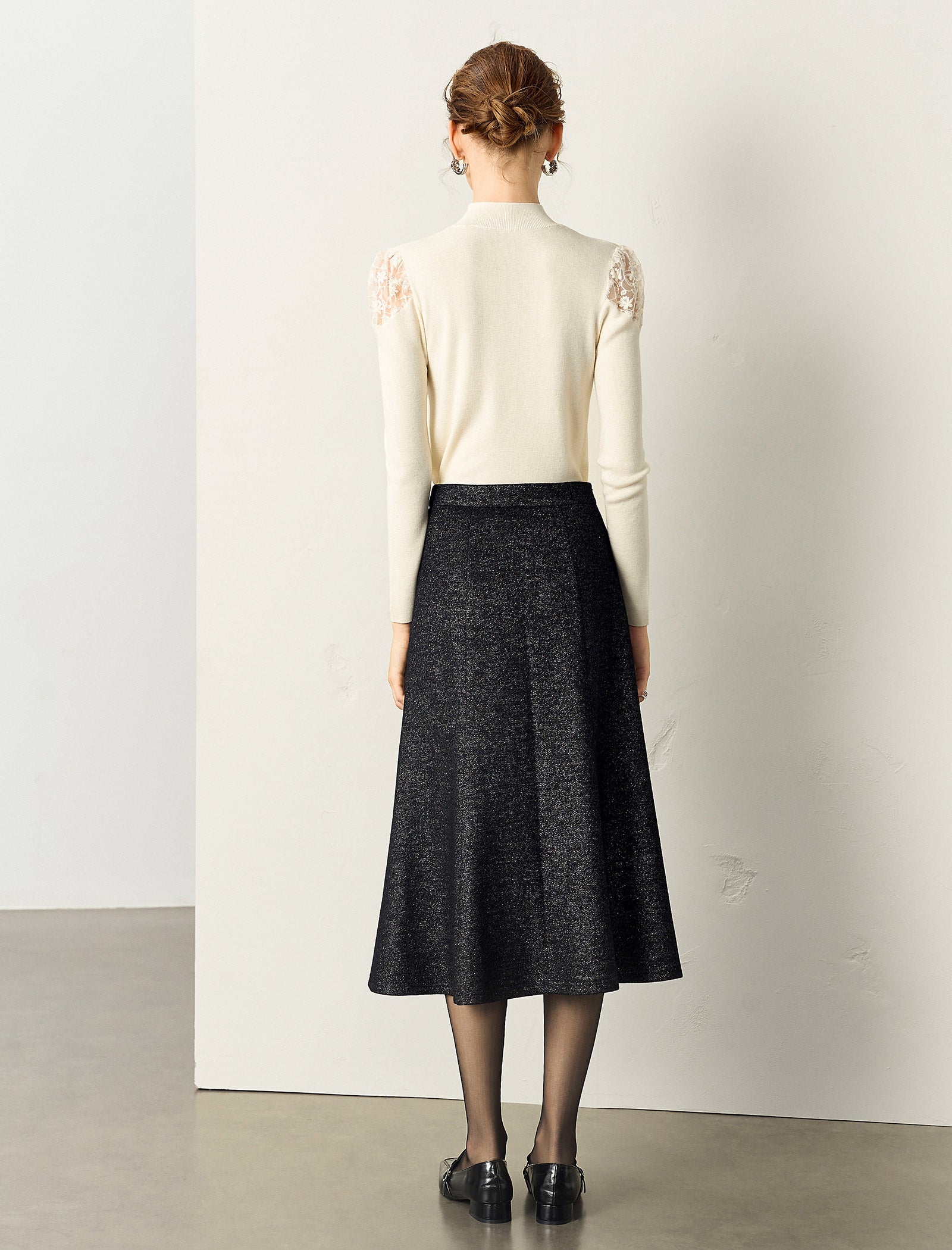 High Neck Slim Fit Base Knit Top