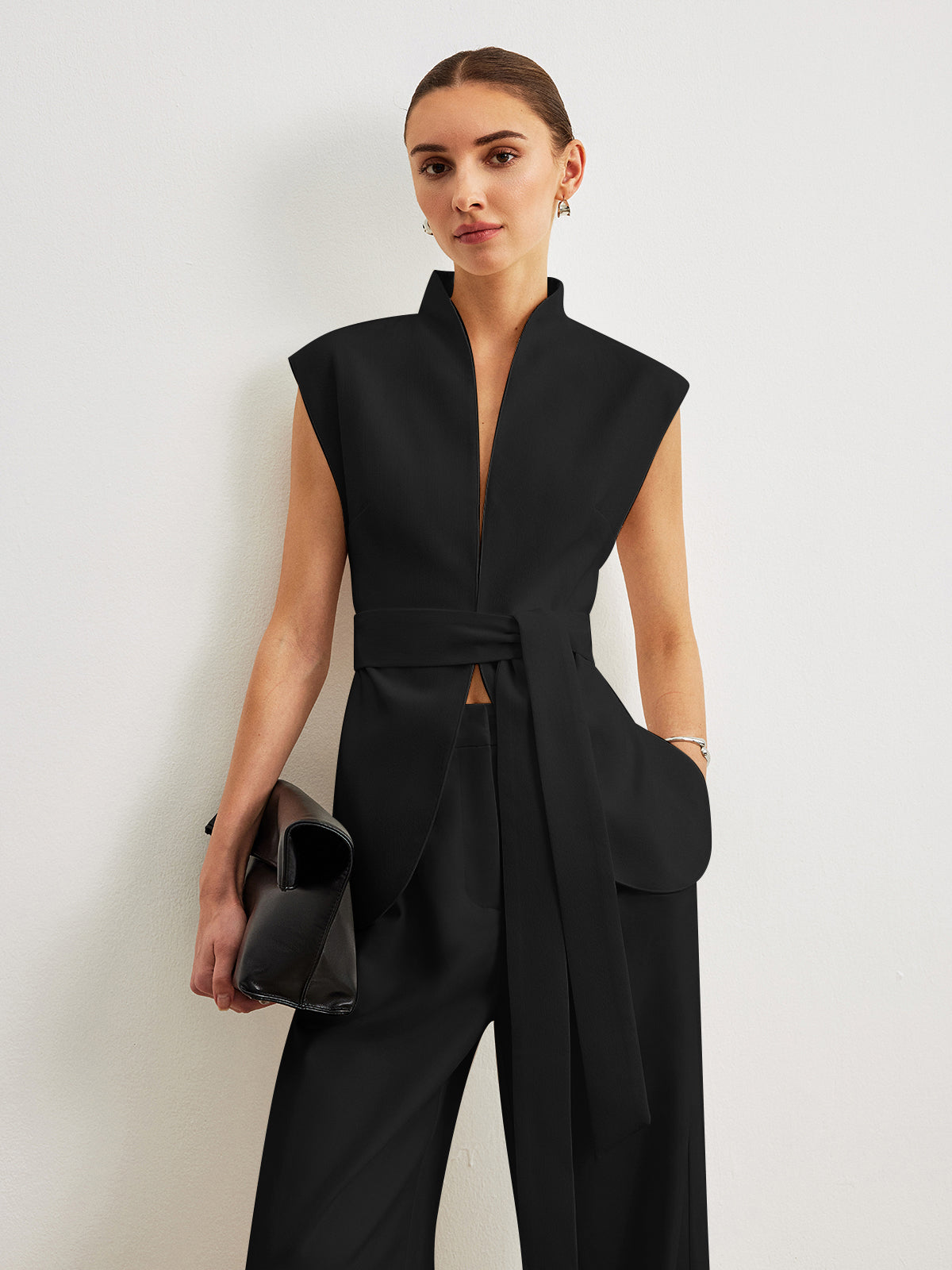 Belted Peplum Top