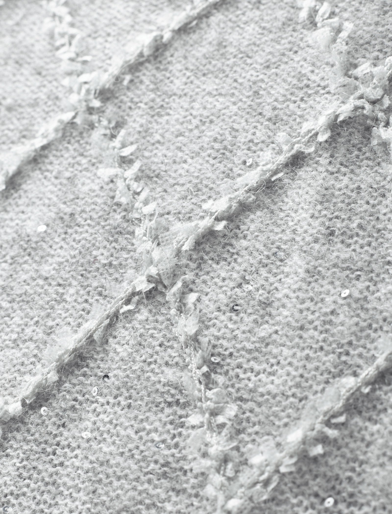 Mohair Sequins Diamond Knit Sweater