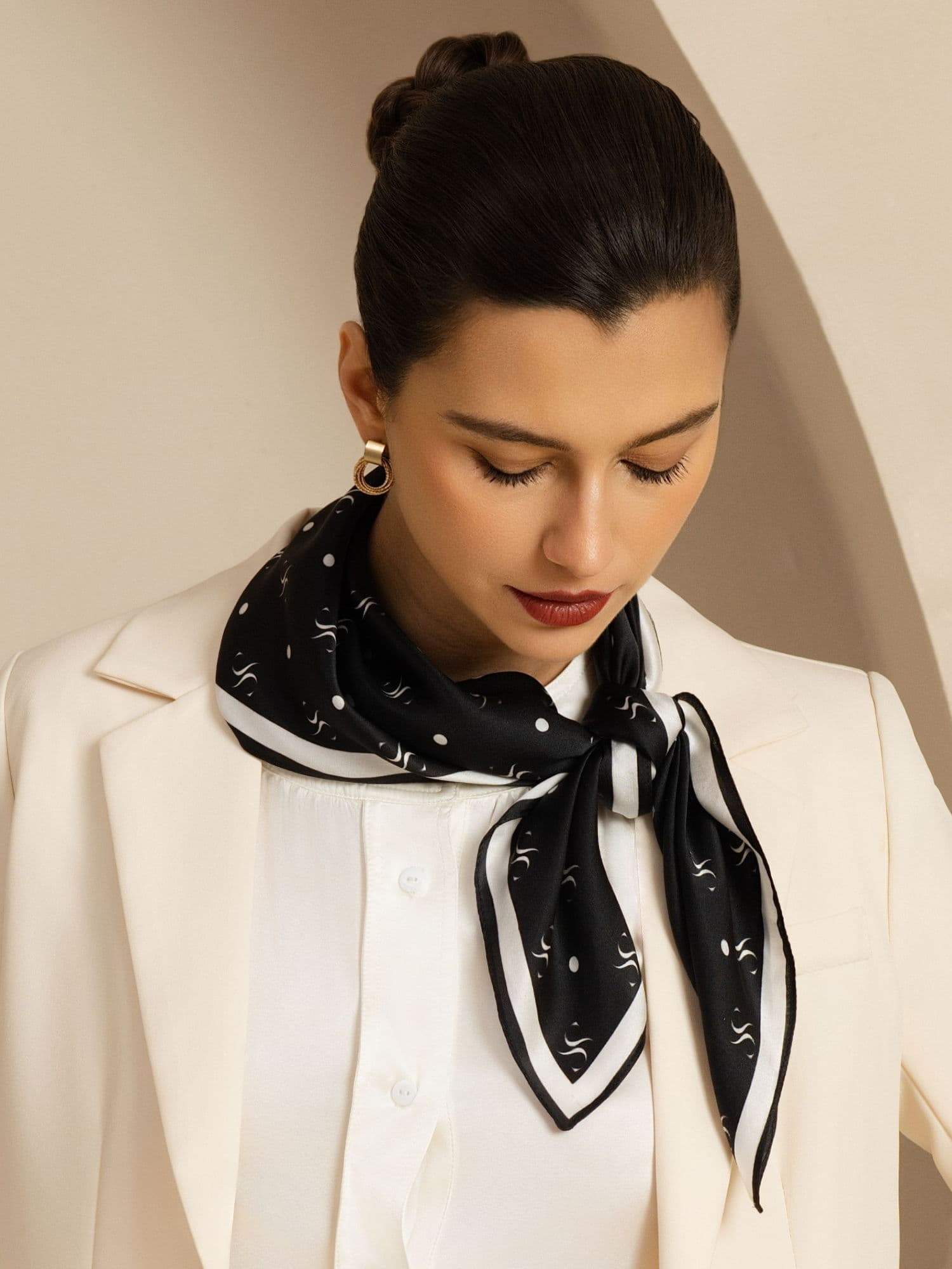 Pure Silk SilkSilky Brand Impression Square Scarf - Size 90x90cm