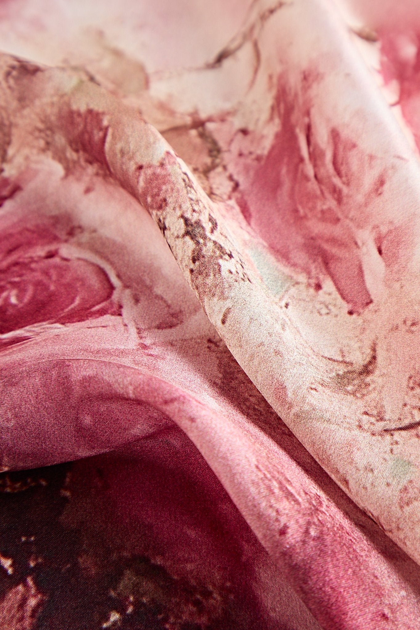 Pure Silk Rose Pattern Square Scarf - Size 53x53cm