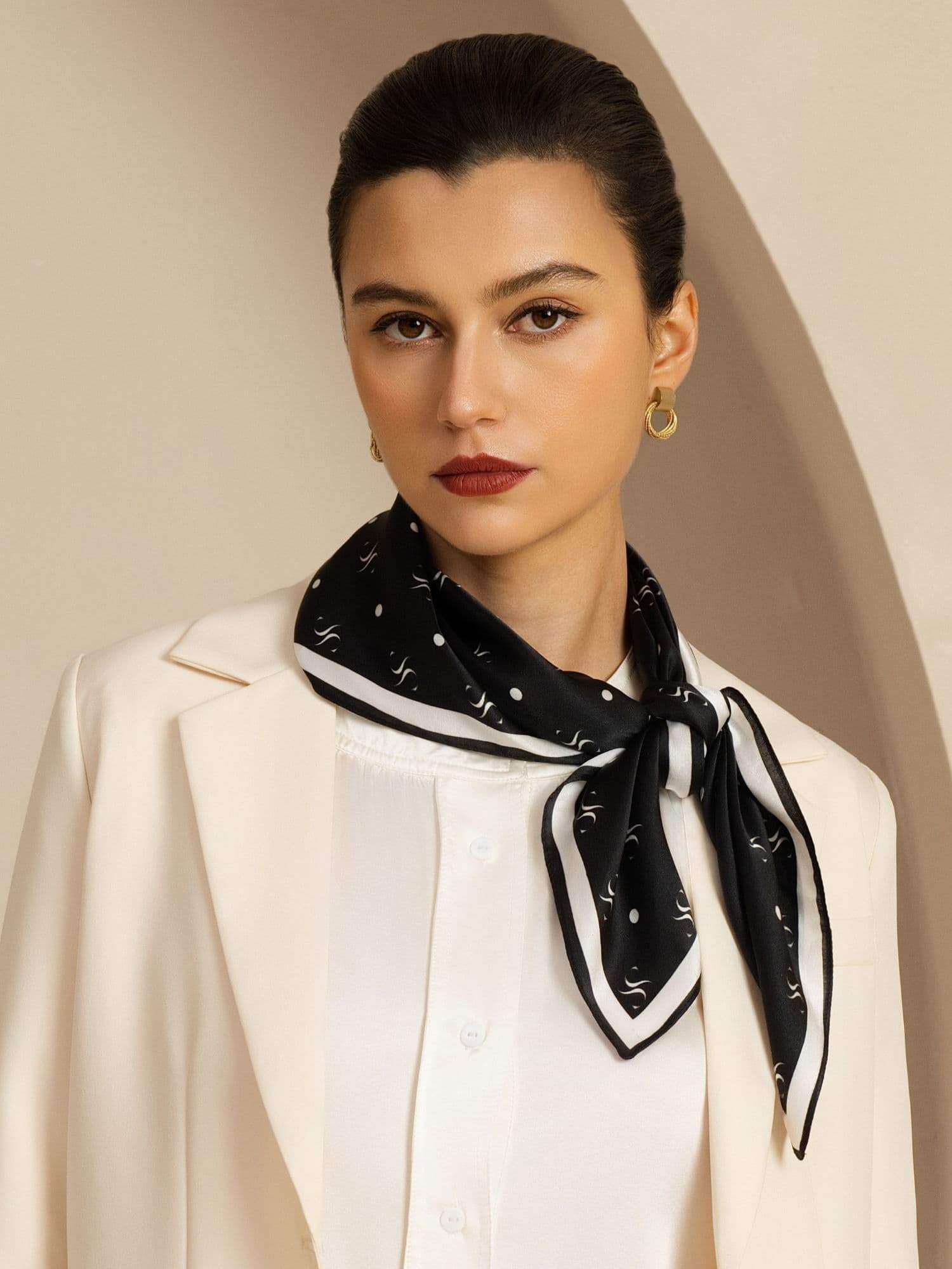 Pure Silk SilkSilky Brand Impression Square Scarf - Size 90x90cm