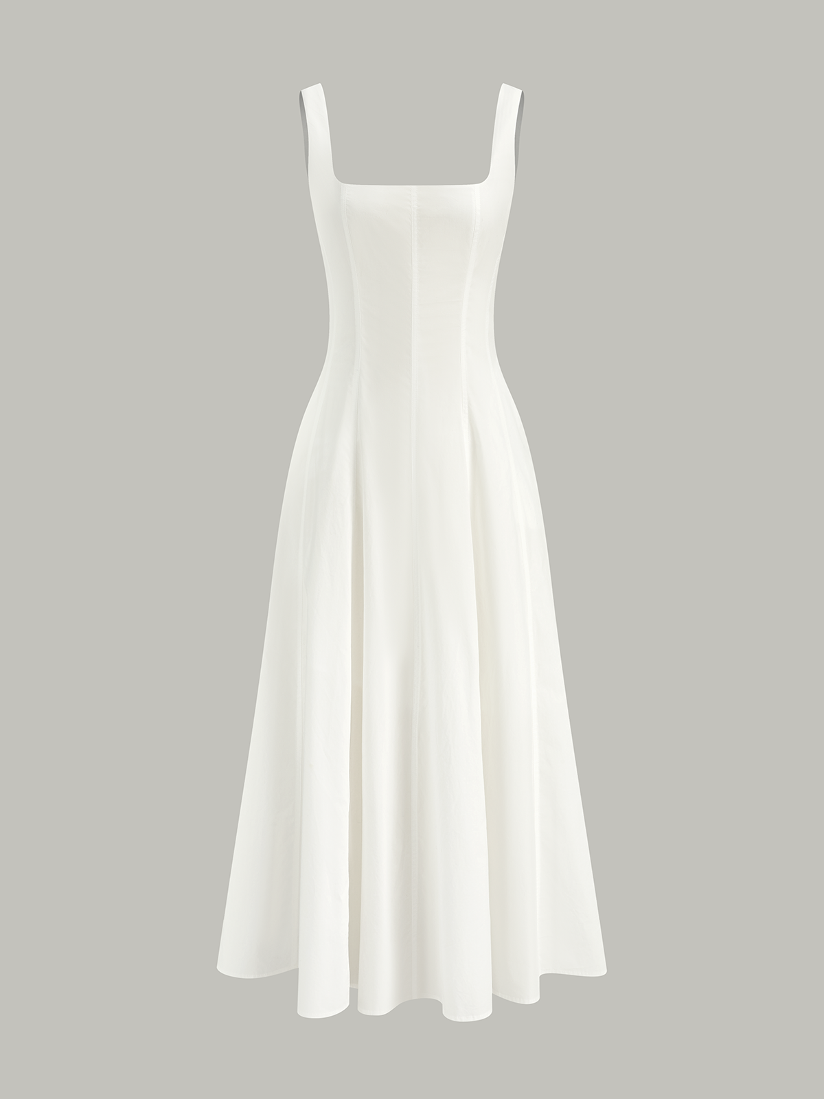 Cotton Maxi Dress with Lace-Up Back